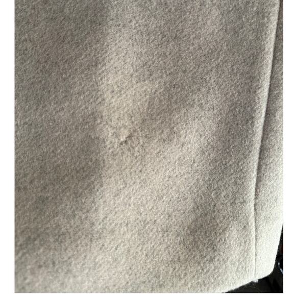 REISS Vale Color Block Wool Blend Cream Taupe Longline Coat 4 Light Academia - Picture 11 of 11